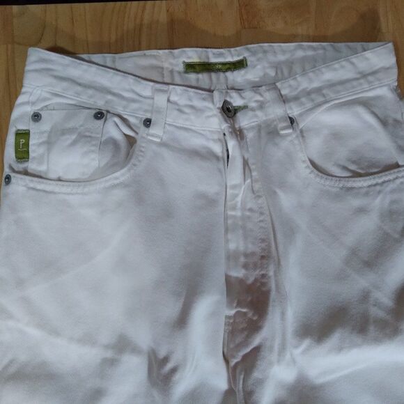 Vintage Pulp White Denim High Waist Jeans - Picture 5 of 10